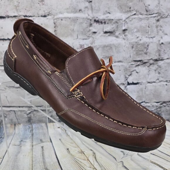 Florsheim Comfortech Men's Shoes 9.5 M Brown Slip-On Driving Loafer Moccasins - Picture 1 of 9